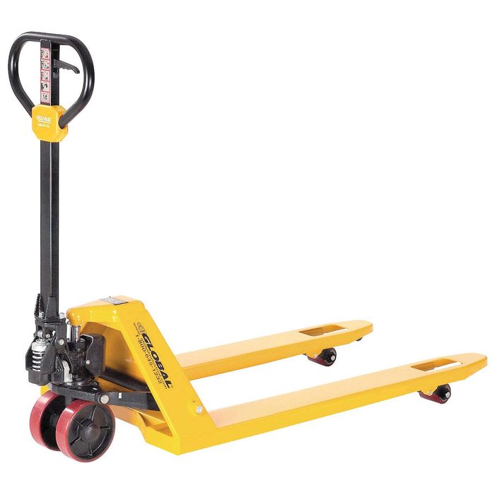 Industrial Duty Pallet Jack with 27" W x 48" L Forks, 5500 lb. Capacity, General Purpose Manual Pallet Truck