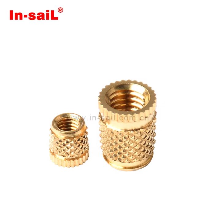 Brass Threaded Heat Set Inserts for Plastic Heat Staking Knurled