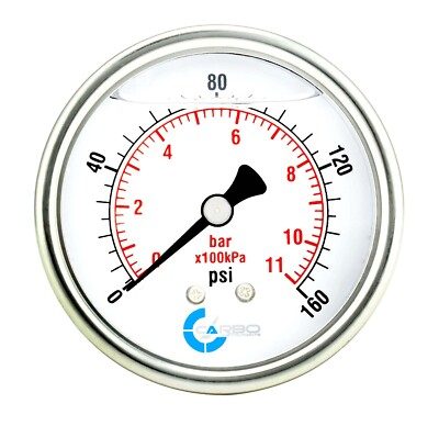 160 psi Stainless Steel Case Pressure Gauge