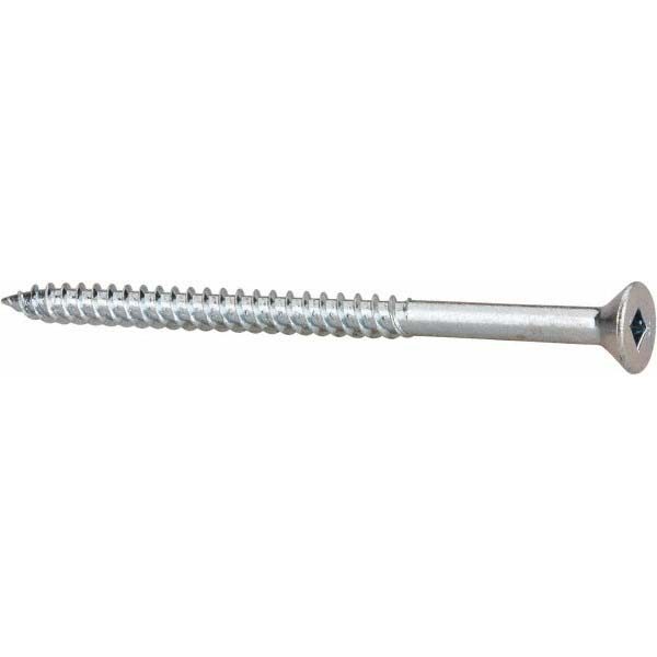 #12, 3" OAL, Square Drive, Flat Head Wood Screw
