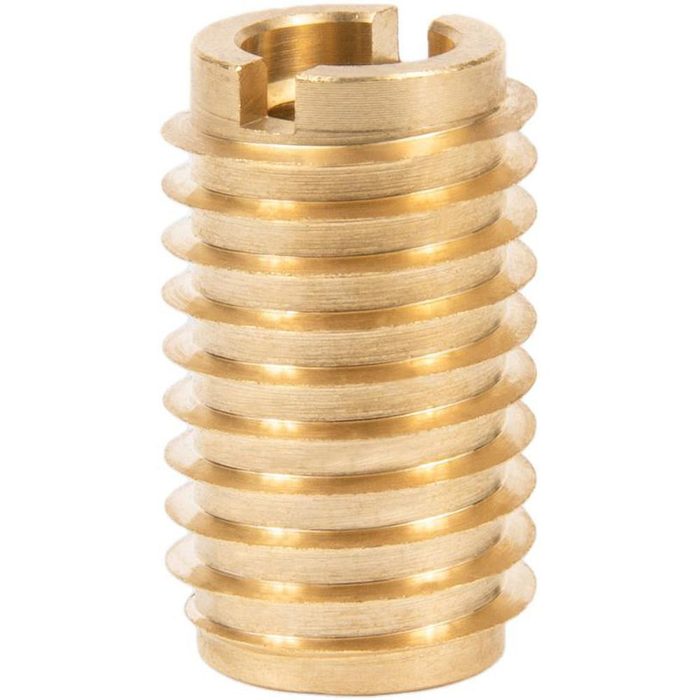 5/16"-18 Brass Slotted Knife Thread Insert For Wood