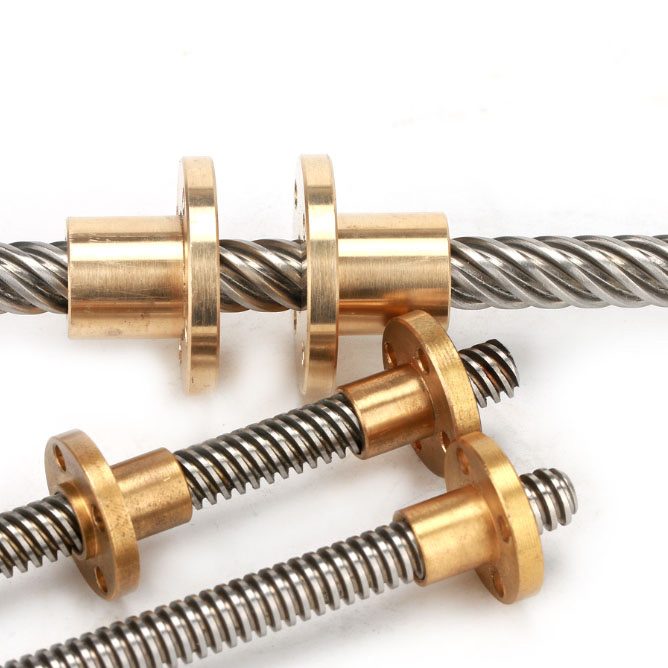 Trapezoidal Brass Lead Screw