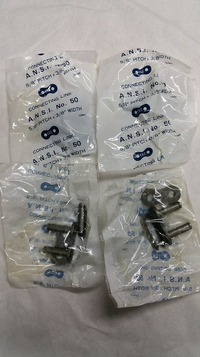ANSI No. 50 Roller Chain Link, 5/8" Pitch, 3/8" Width