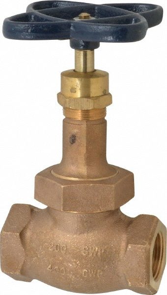1" FIPT 200 psi (CWP) 125 psi (WSP) Bronze Threaded Globe Valve