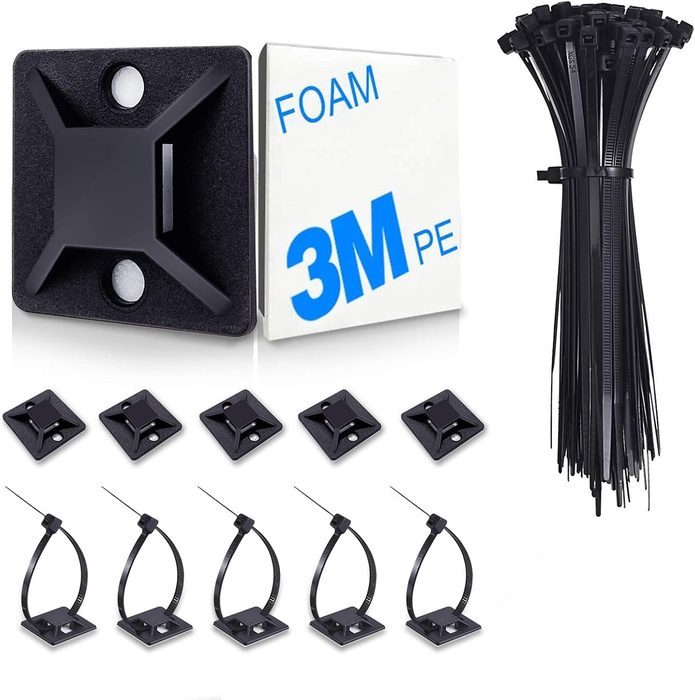Self-Adhesive Cable Mounting Clip
