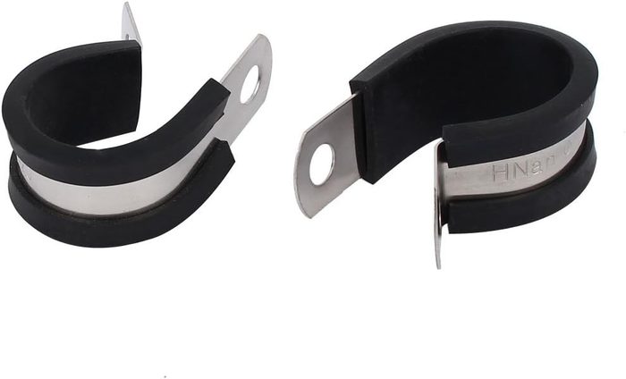 EPDM Rubber Lined P Clips Cable Hose Pipe Clamps Holder