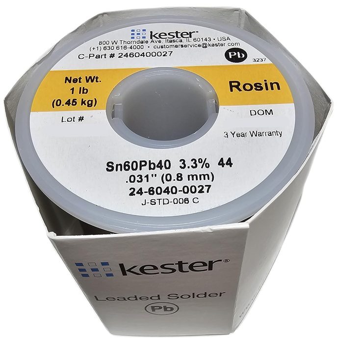 Wire Solder, 0.031"Dia., activated rosin flux