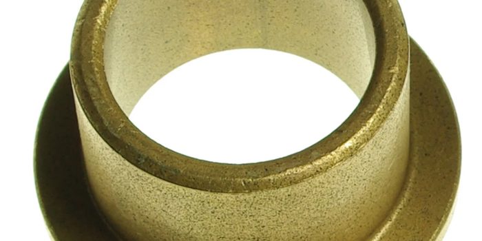 Sintered Bronze Flange Bushing 0.19" ID x 0.3" OD x 1/4" L