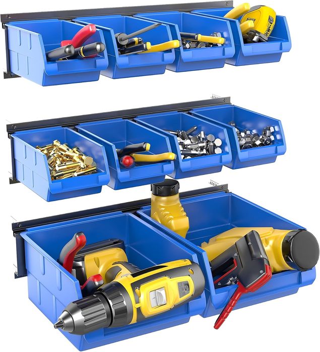 10 Wall Mounted Storage Bins for Small Parts