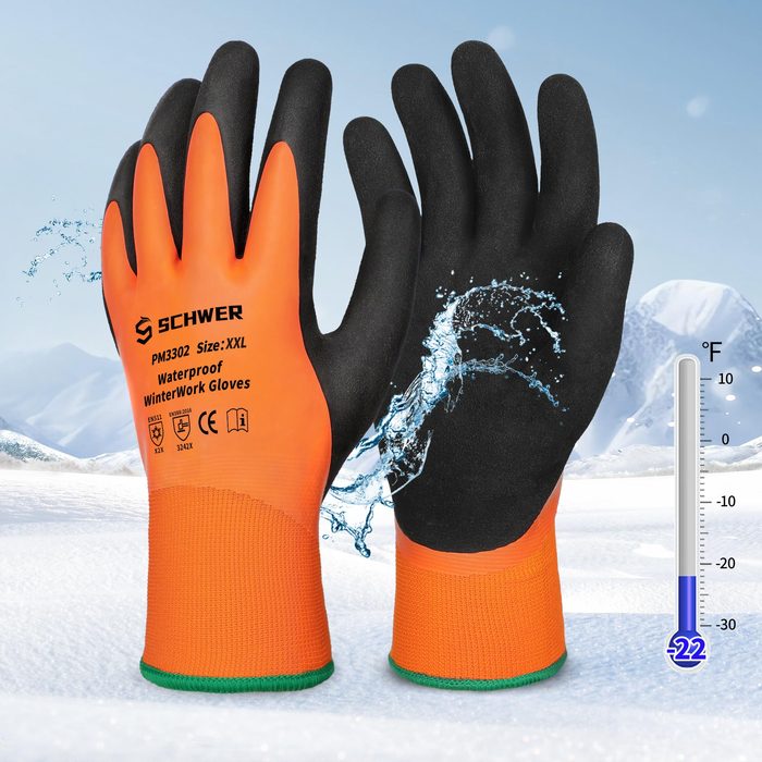 Waterproof cold weather Double Coated Windproof Gloves