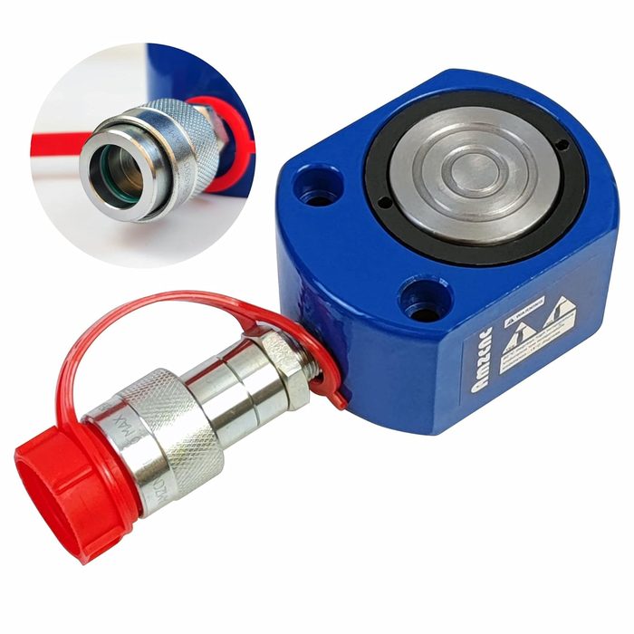 5T Hydraulic Ram Cylinder Low Profile Hydraulic Cylinder Jack Single Section Mini Jack Ram 7mm Stroke