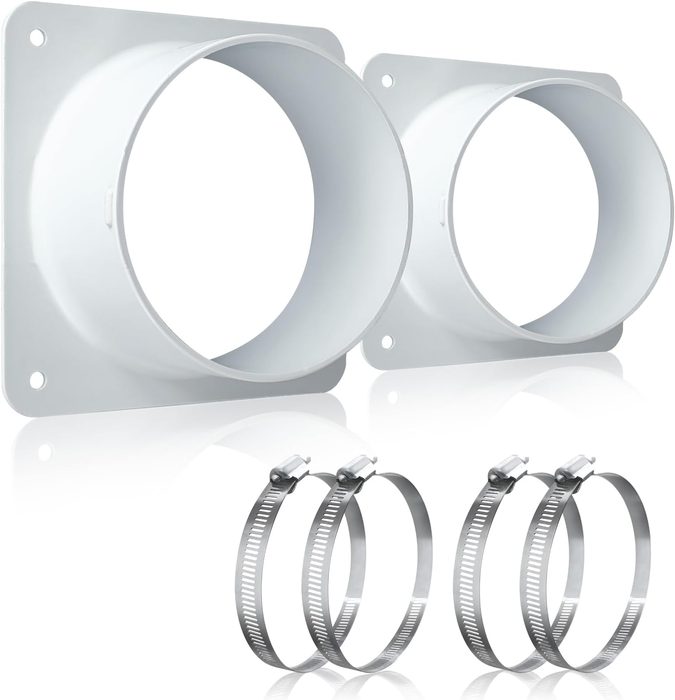 Air Vent Duct Connector Flange Straight Ventilation Pipe