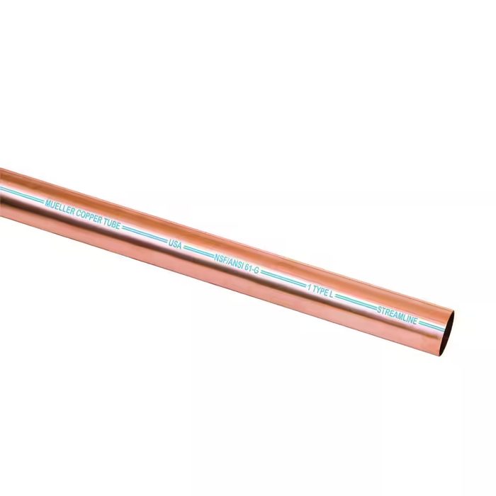 1"ID x 1.025"OD x 5 ft Type L Copper Tubing