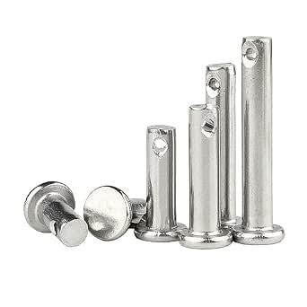 Flat Head Clevis Pins with Hole M3 M4 M5 M6 M8 M10 M12 304 Stainless Steel Axis Pin Cylindrical Location Positioning Dowel Pin