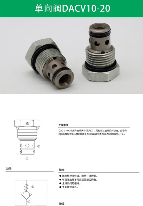 Hydraulic Threaded Cartridge Valve