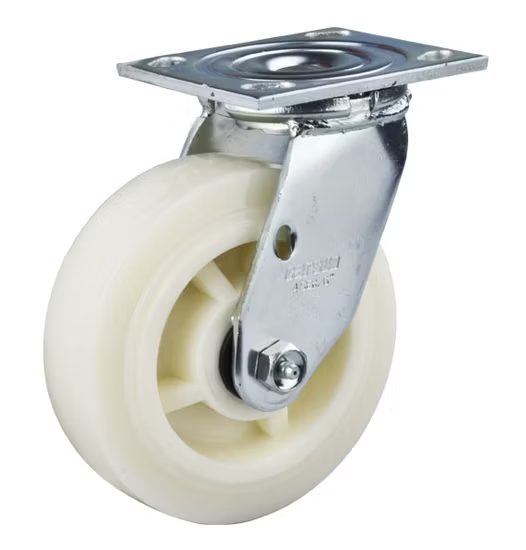 6 Inch Swivel Heavy Duty Locking Solid Nylon Industrial Caster Wheels