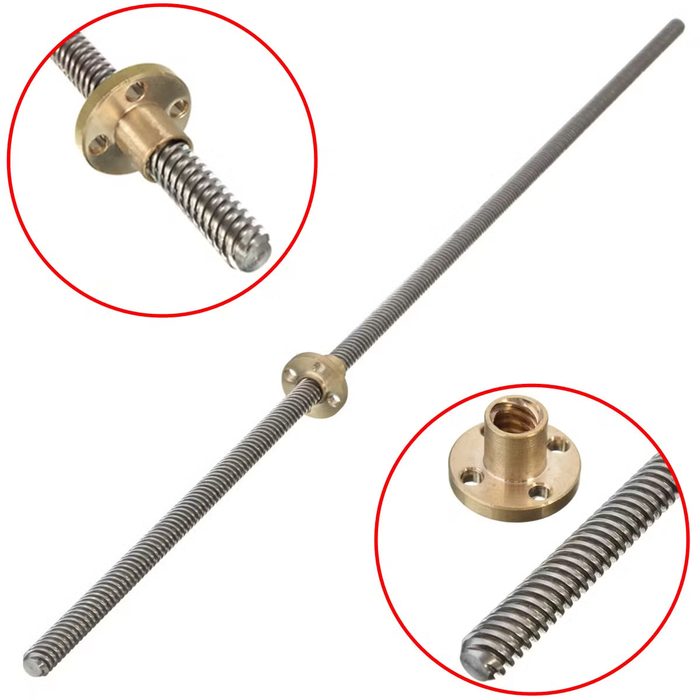 Tr12*3 Square Thread Trapezoidal Lead Screw