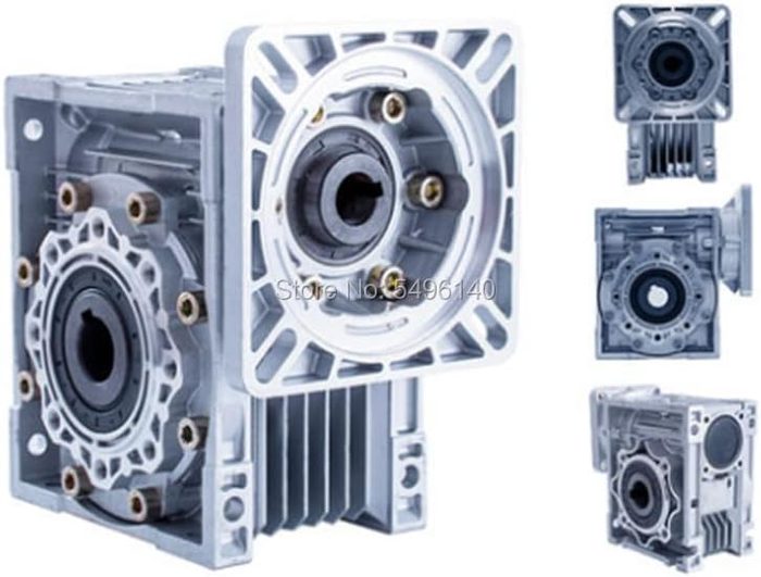 Worm Reducer NMRV050 14mm 19mm Input Shaft 7.5:1-100:1 Gear Ratio 34 Worm Gearbox Speed Reducer