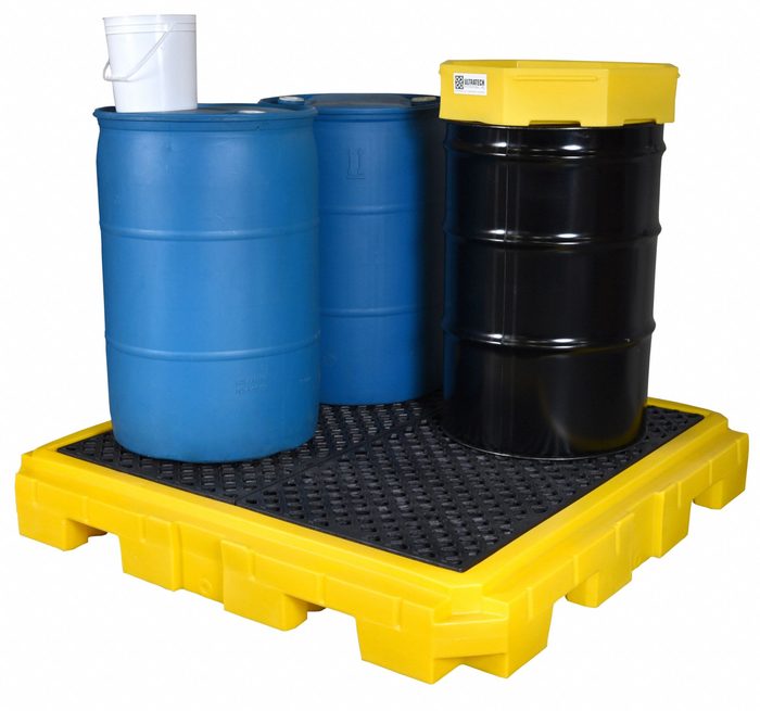 Secondary Containment Polyethylene Spill Tray Pallets for 4 Drums