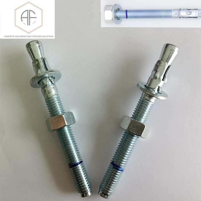 M8-M24 Zinc Steel Wedge Anchors with Bolt and Nut Fasteners