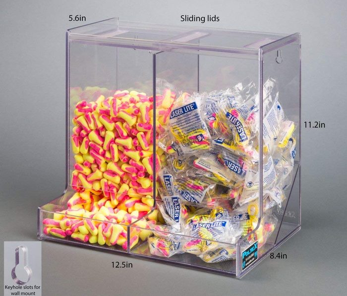 PETG Plastic Short Double Bin Bulk Dispenser