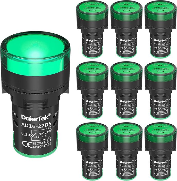 120V Green LED Indicator Light
