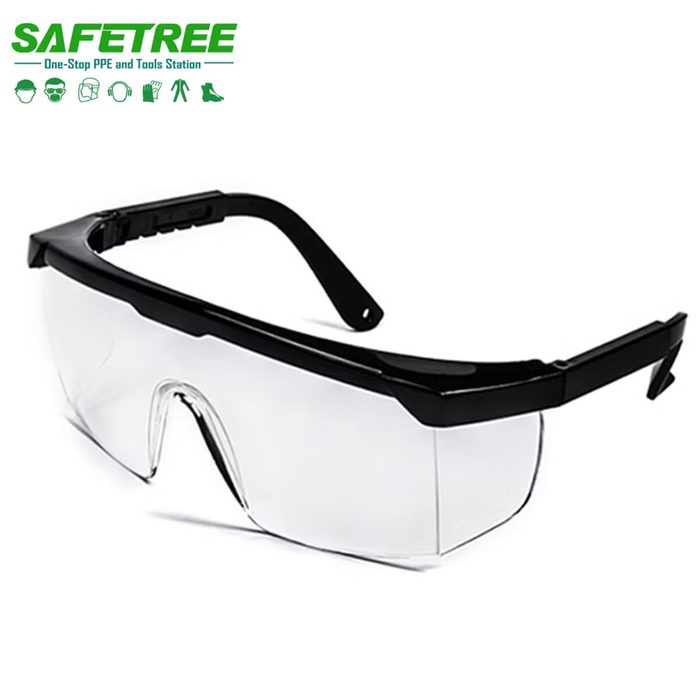 ANSI Z87.1 Rated Clear Wraparound Safety Glasses