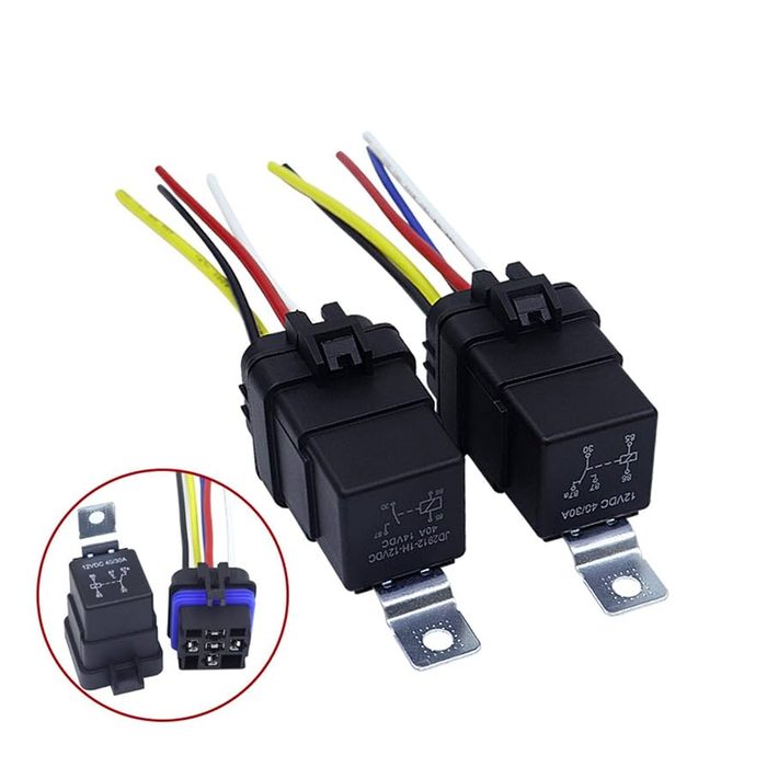 5Pin Waterproof Automotive Relay Socket with 90mm Wires