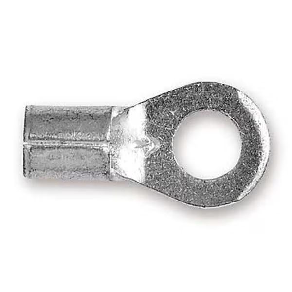 3M Ring Terminal, 1/4 in Stud Size, 8 AWG, 1,000 V, Bare Insulated, Crimp Termination M8-14R/SK