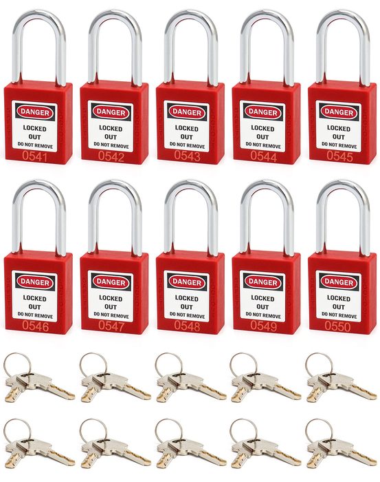 Red Lockout Tagout Safety Padlock