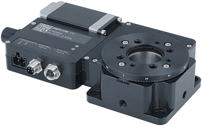 Rotary Stage Stepper, Bipolar 360° Belt Driven Integrated Controller 24 ~ 48VDC