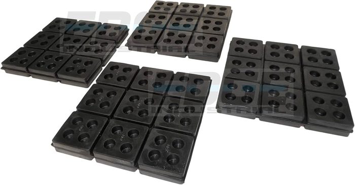 Type B Profile Vibration Isolation Pad, 6 in x 6 in