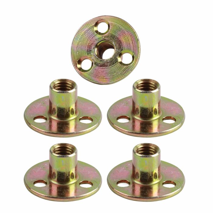 Iron Plate Nut Three-hole Flange Nuts M6 M8 M10 Coupling Thread