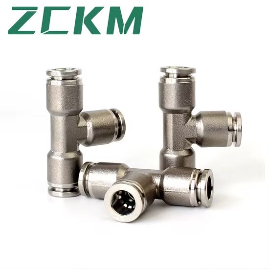 PCF Series Stainless Steel Three-Way Air Hose Connector
