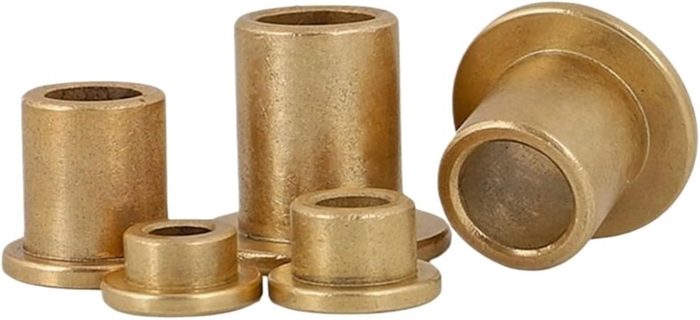 Sintered Bronze Bushings Powder Metallurgy Oil Bearing Flange with Edge Step Shoulder Type Copper Sleeve