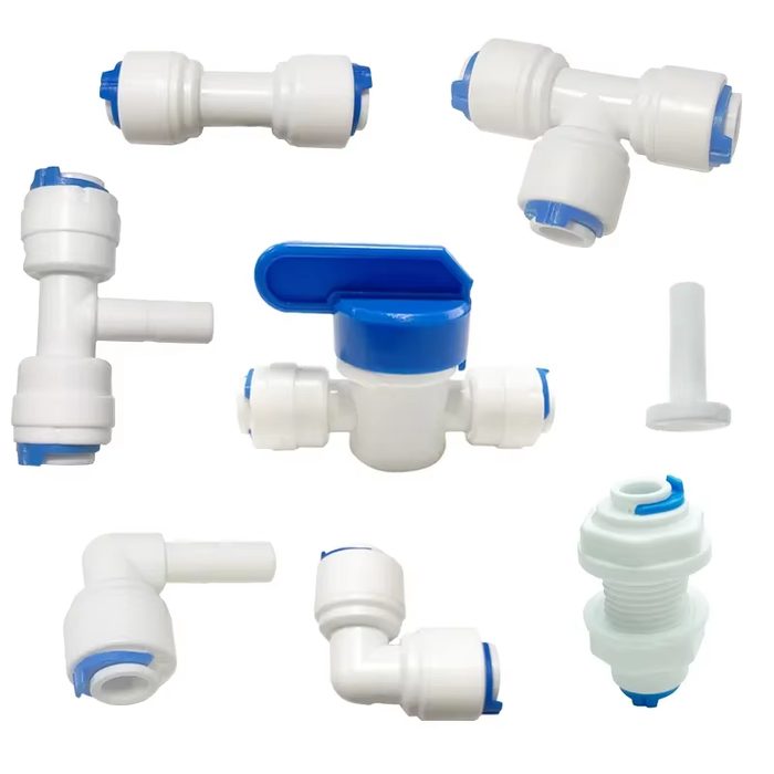 PP Plastic Quick Connection Pipe RO Fitting