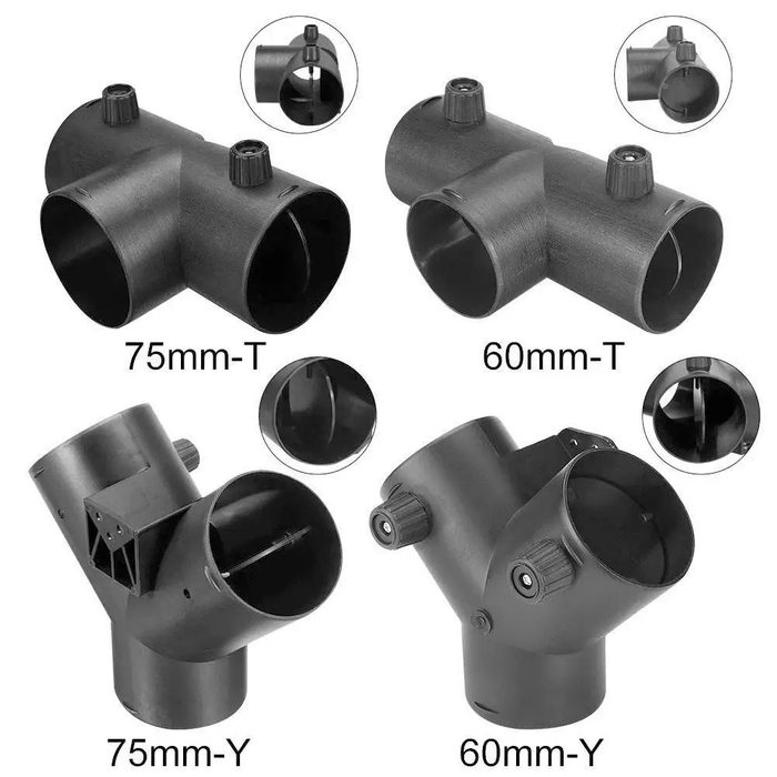 Air Vent Ducting T L Y Piece Elbow Pipe Outlet Exhaust Heater Parts Connector
