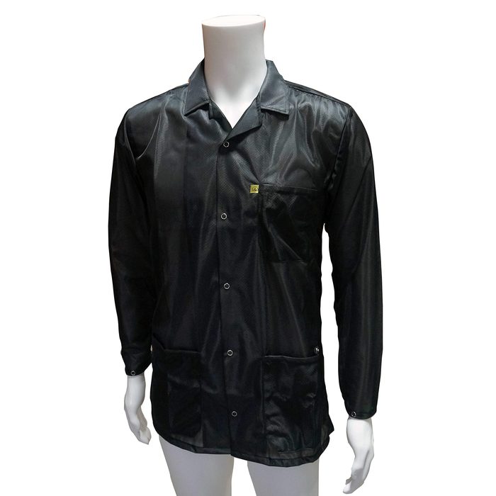 ESD Jacket, Lapel Collar and Snap Adjustment Sleeve