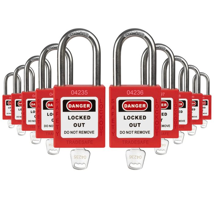 Red Safety Lockout Padlocks