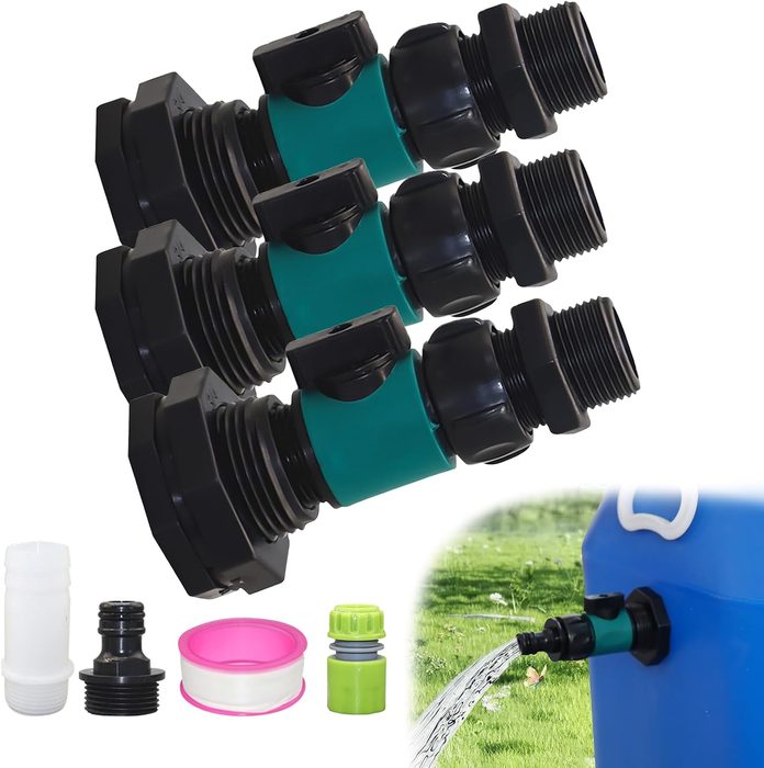 3/4 Inch Rain Bucket Valve Fittings Connectors PVC