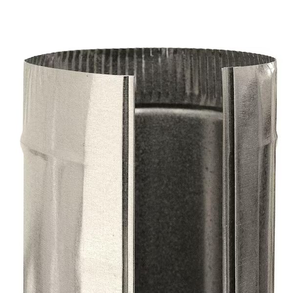 4 in. x 5 ft. Round Metal Duct Pipe