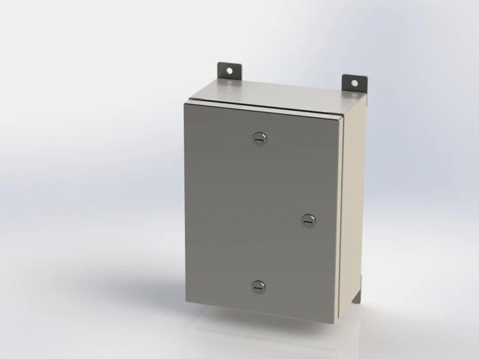 Nema 4 Single Door Continuous Hinge Wall Mount Enclosure, 16 x 16 x 6 in