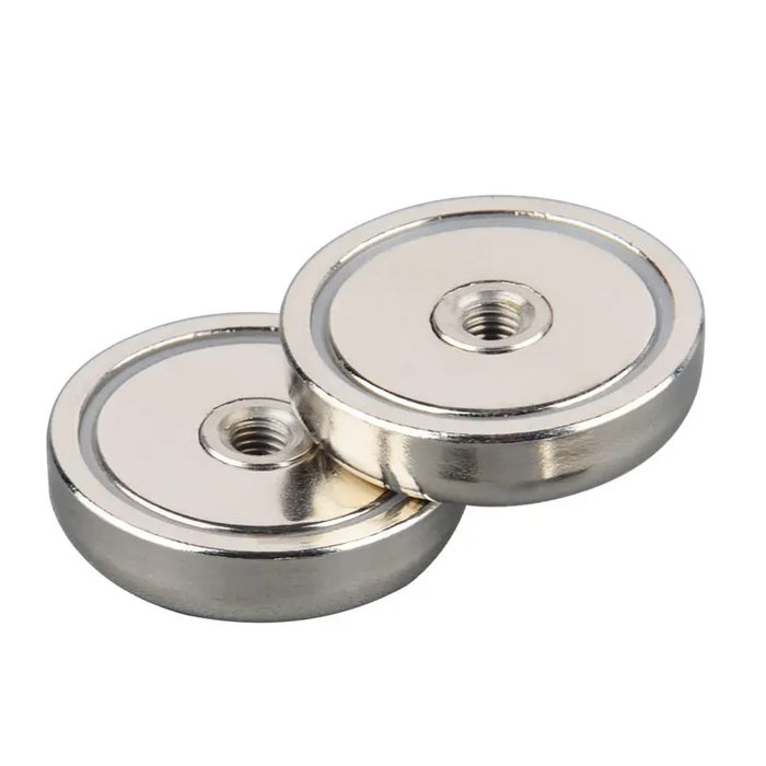 Neodymium Shallow Pot Magnet with Internal Thread Hole M4