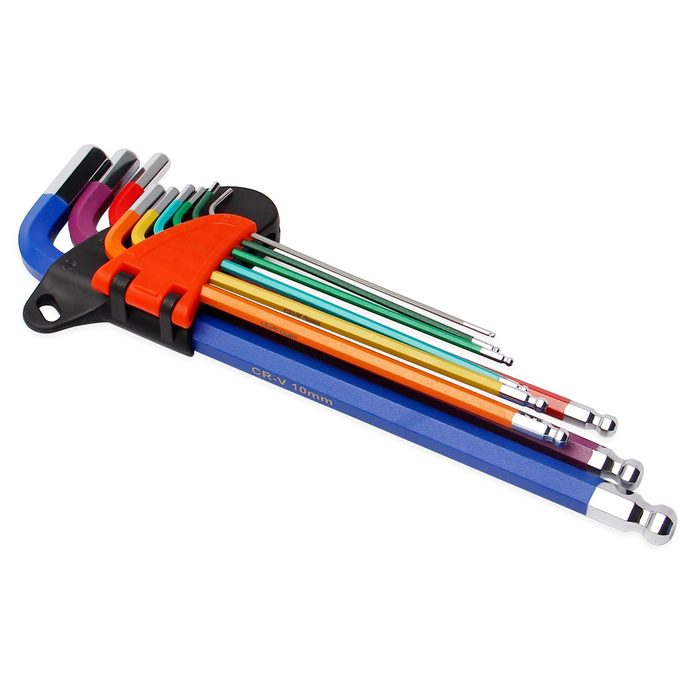 9pcs Cr-v Hex Allen Key Wrench Spanner Set