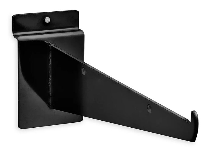 Shelf Bracket for Slatwall, 8 inch, Black