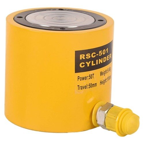 50 Ton Solid Hydraulic Ram Cylinder Jack, 2 Inch Stroke