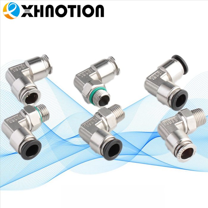 Push to Connect (SSPL8-01) Stainless Steel SS316 Metal Sleeve Male Elbow Pneumatic Air Fitting