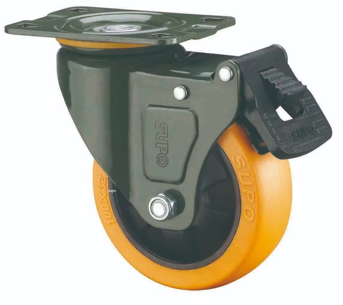 Swivel Locking Caster Wheels with Threaded Stem
