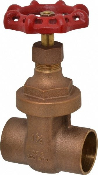 1-1/4 inch Solder Brass Non-Rising Stem Gate Valve