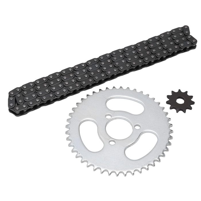 Drive Sprocket Chain Combo, Front and Rear Sprocket Chain Replacement, High Power Steel T8F Gear Chain Set